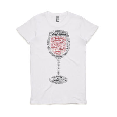 Wine Wordart - Women's Maple Tee Thumbnail