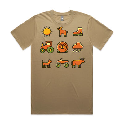 Cattle Farming Icons - Mens Classic Tee Thumbnail