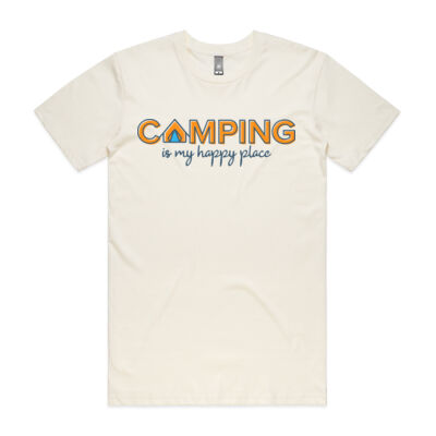 Camping Is My Happy Place - Mens Staple Tee Thumbnail