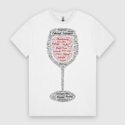 Wine Wordart - HeavyCotton™ Tee Thumbnail