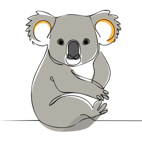 Koala Line Art Thumbnail