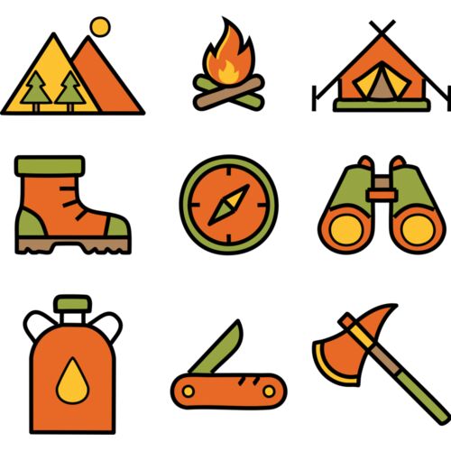 Camping Icons Thumbnail